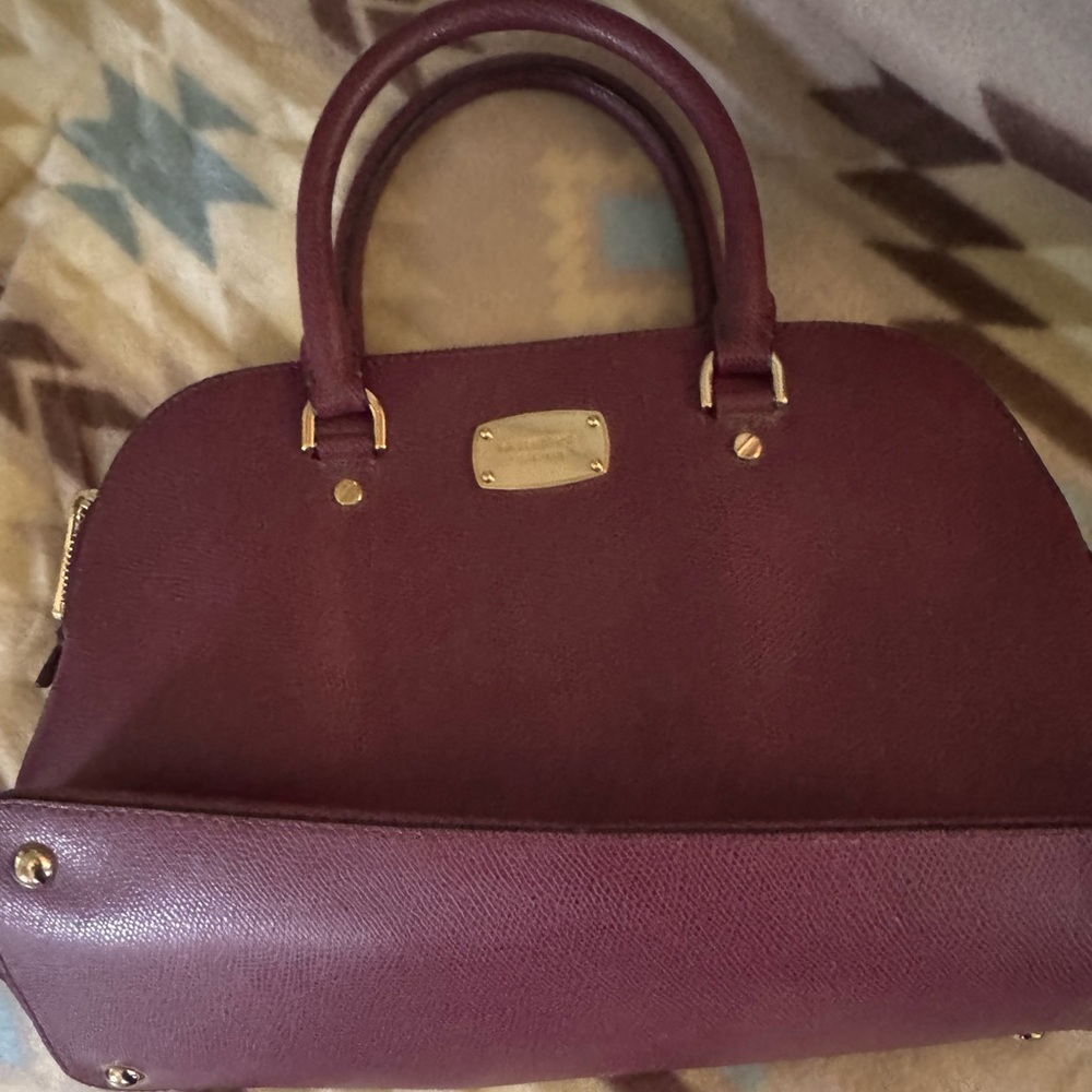 MK-Burgundy Handbag